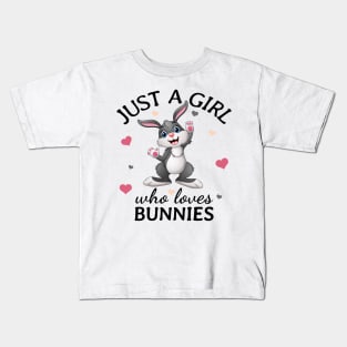 Just a Girl Who Loves bunnies Gift Kids T-Shirt